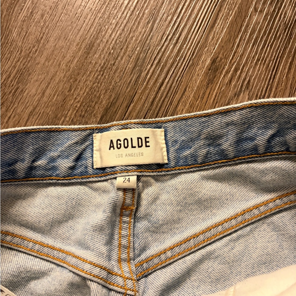 Agolde Women's Straight Leg Jeans - Light Blue - Picture 3 of 7